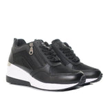 Tenis negrox tela para mujer TA809