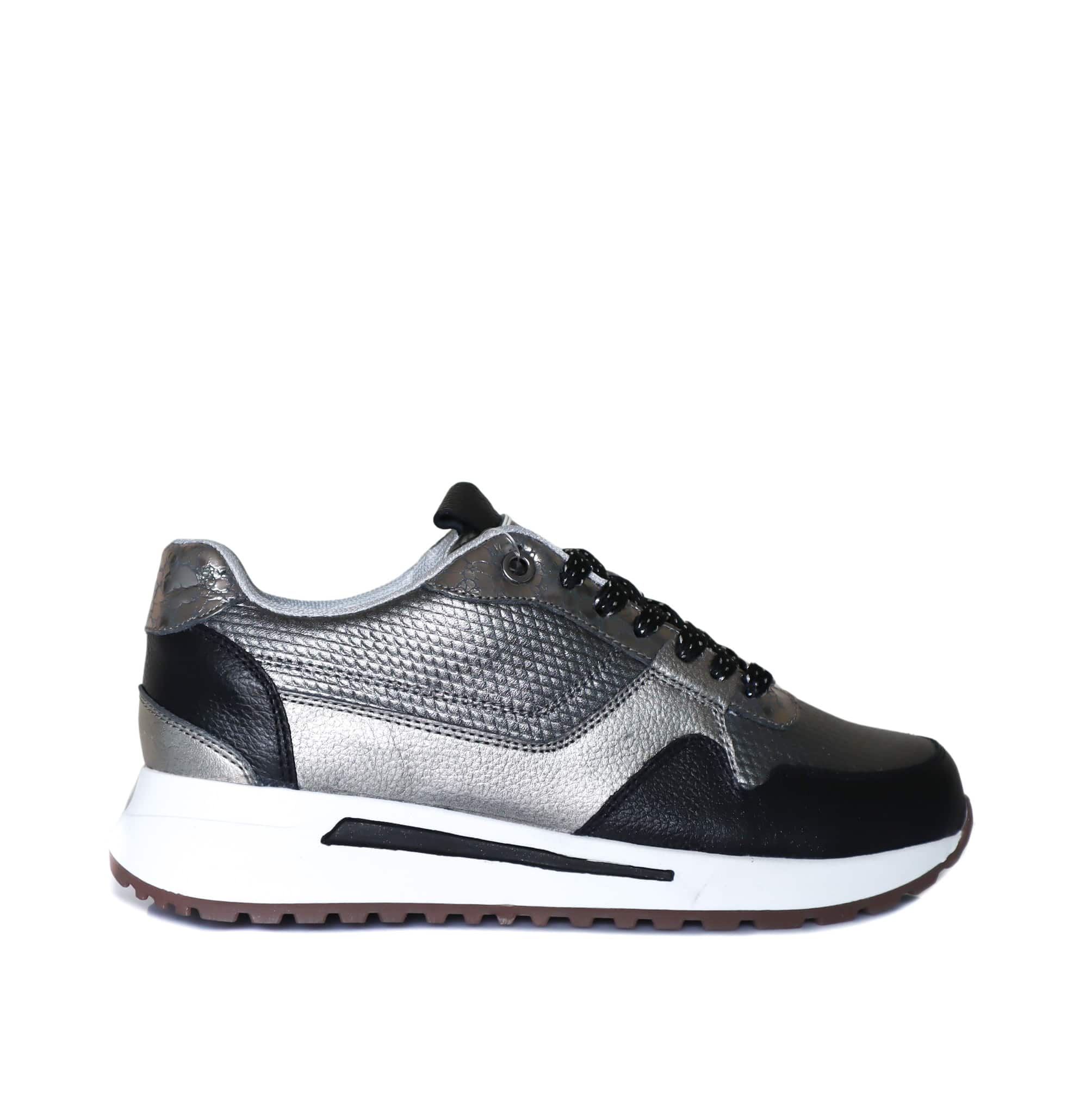 Tenis plomo x negro para mujer TAC1043