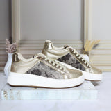 Tenis dorado x folia para mujer TAC1045