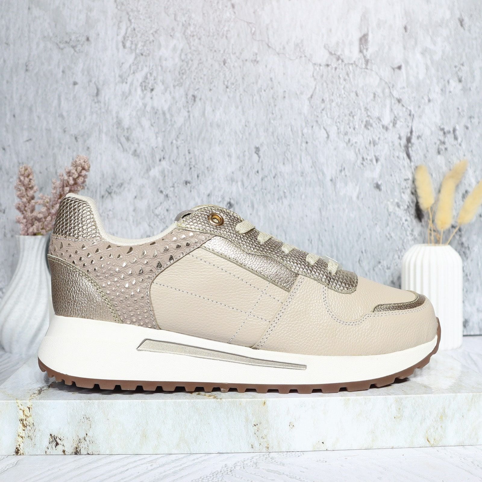 Bolichero taupe x champaña para mujer TAC939