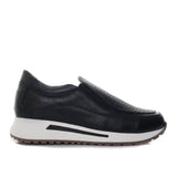 Mocasin negro cuero para mujer TAC944
