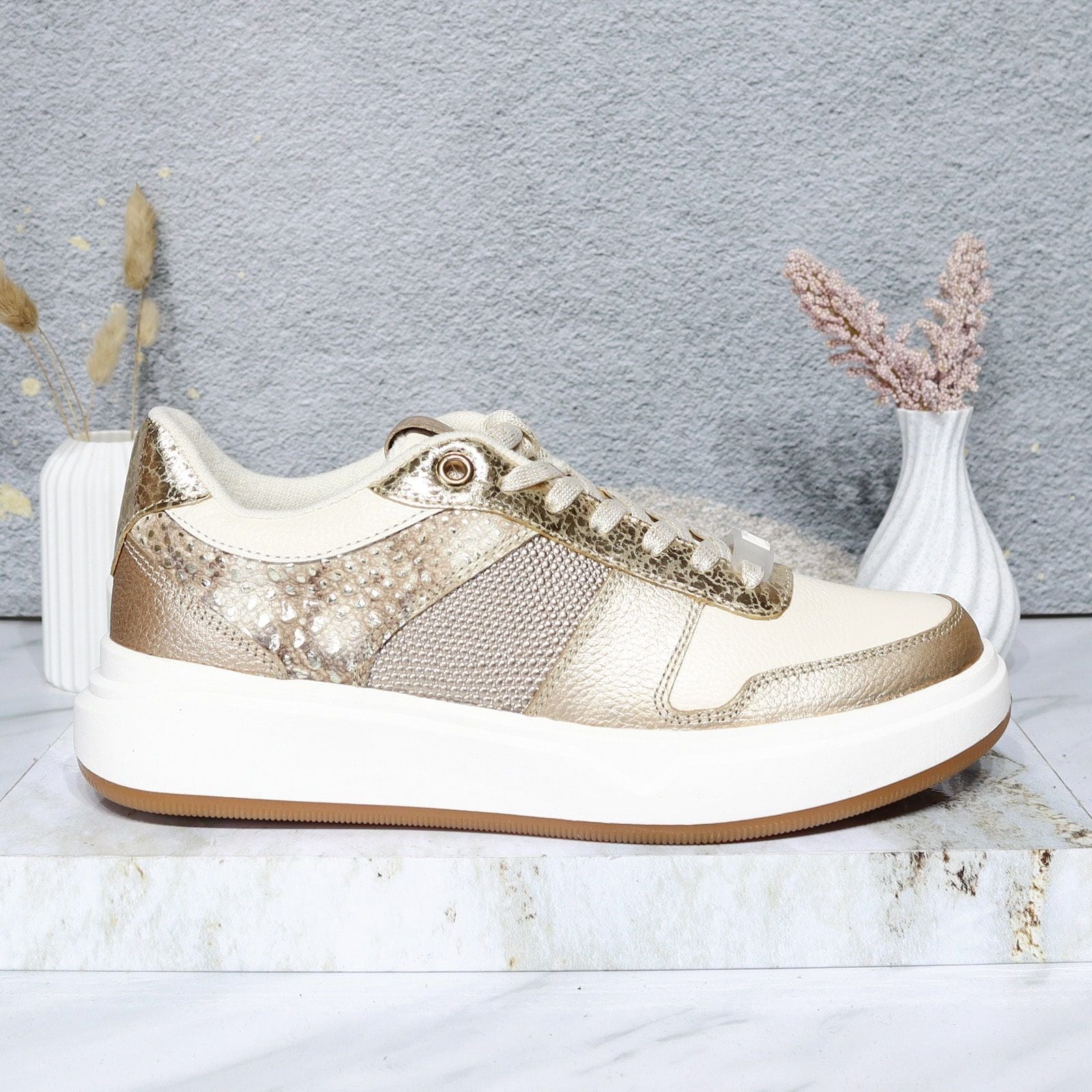 Tenis champañaxfolia para mujer TAC946