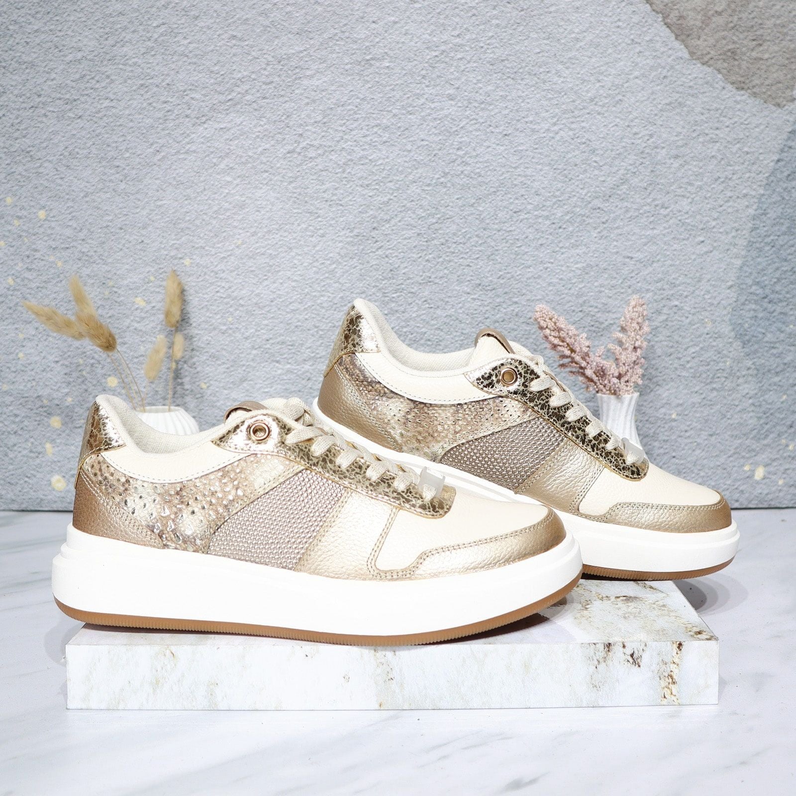 Tenis champañaxfolia para mujer TAC946