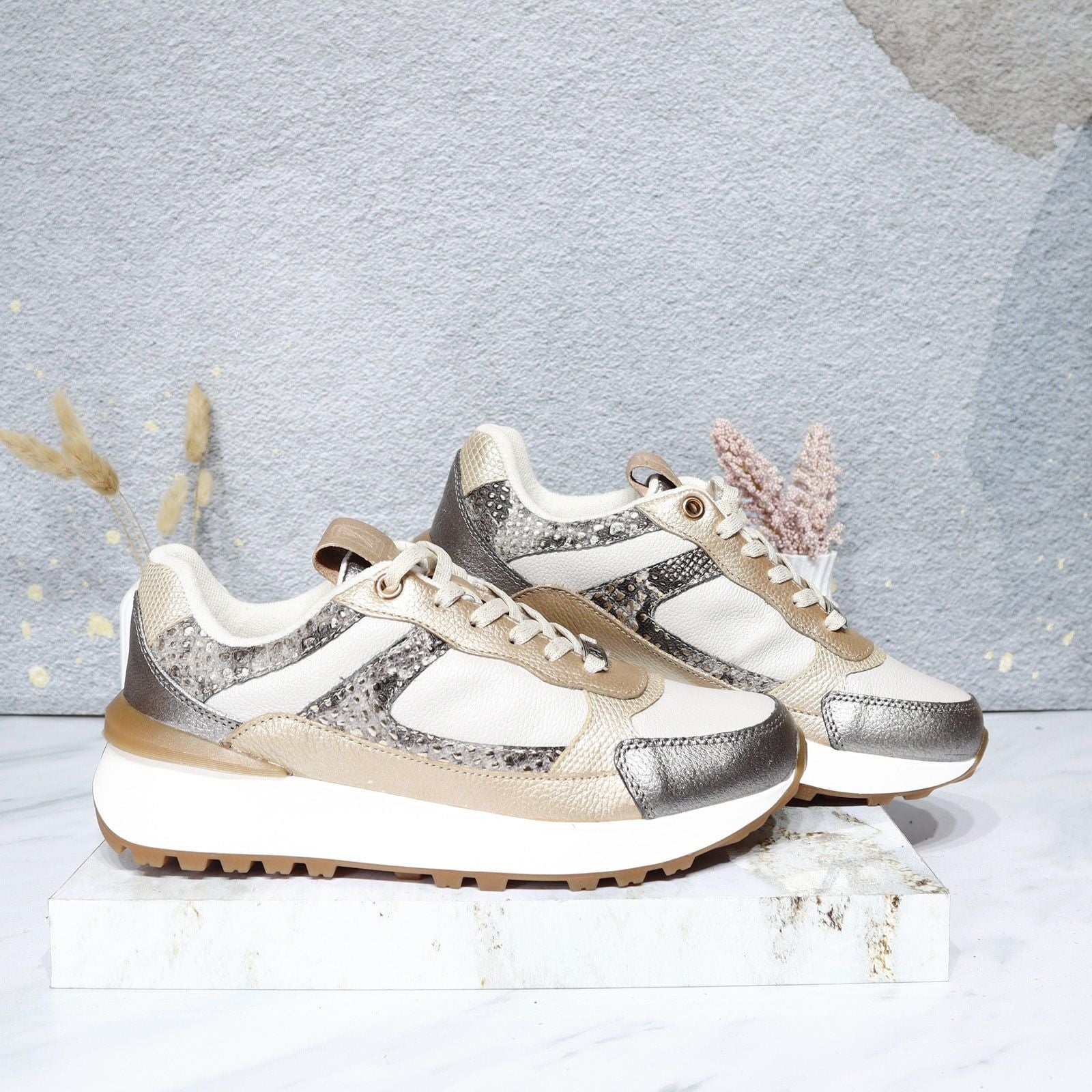 Tenis talco x champaña x plomo para mujer TAC948