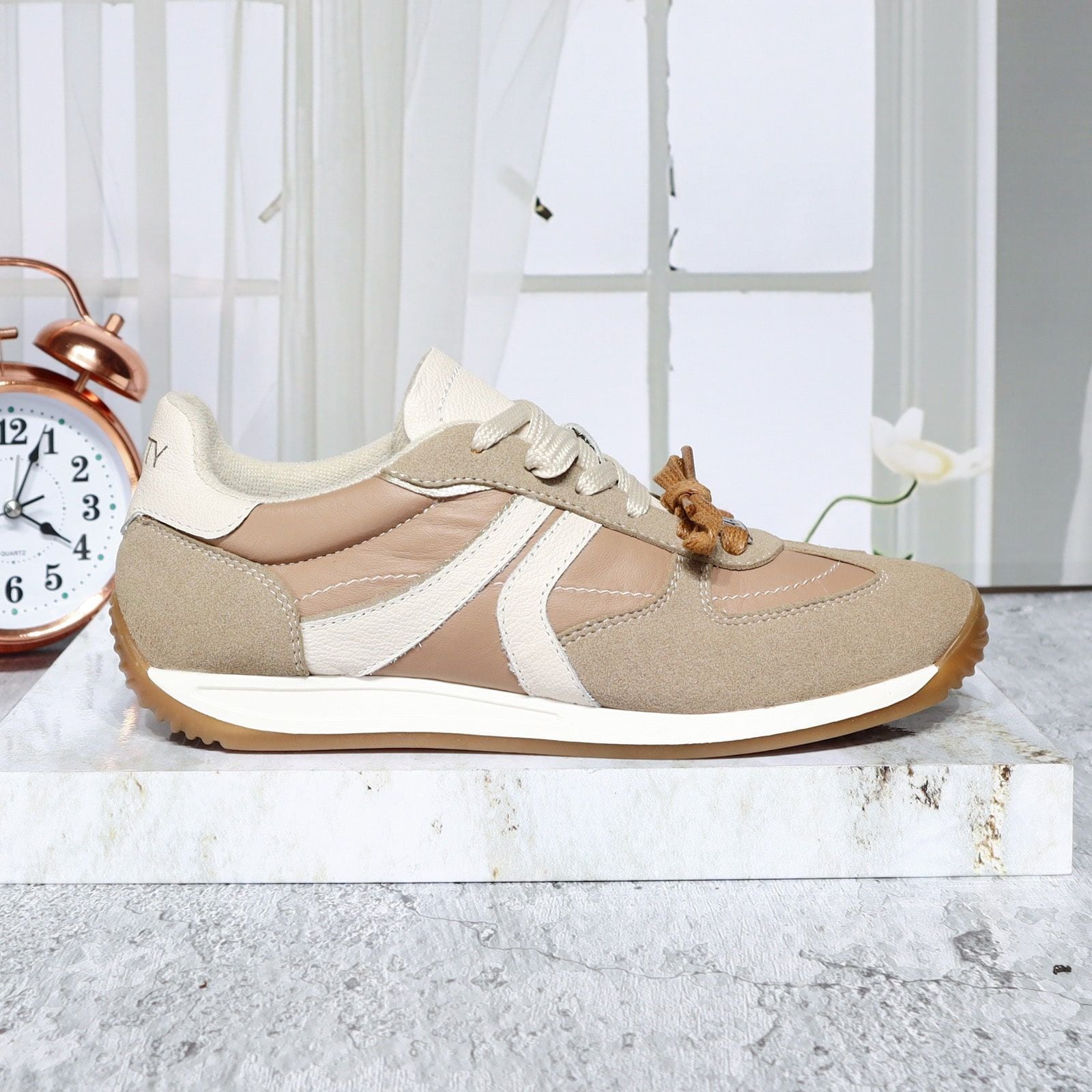 Tenis duna xtaupe cuero para mujer W190-Z495