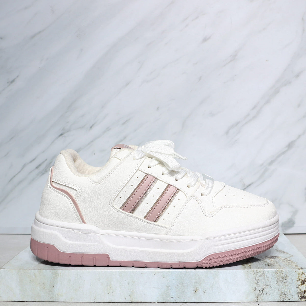 Tenis marfil x palo rosa para mujer YG407-Z761