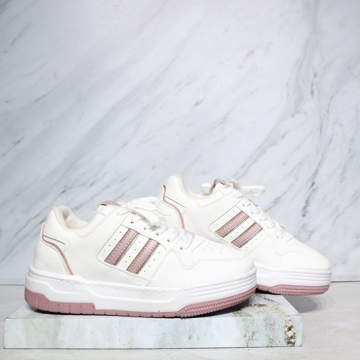 Tenis marfil x palo rosa para mujer YG407-Z761