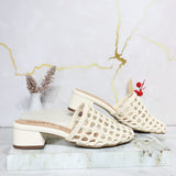 Sandalia tacon beige para mujer 152-Z523