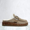 Zueco taupe cuero para mujer 26111-Z718