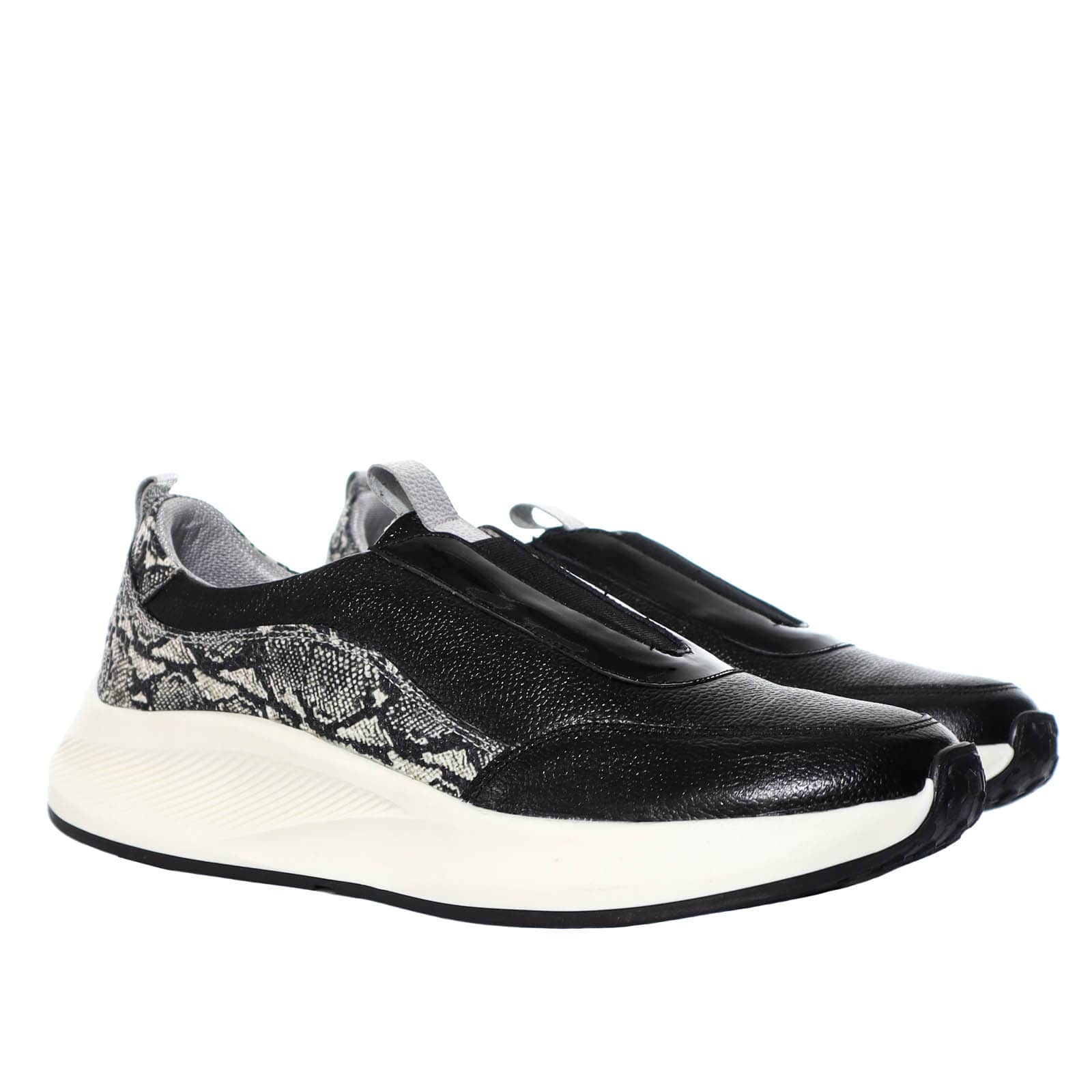 Tenis negrocharolxplata para mujer T301-Z03