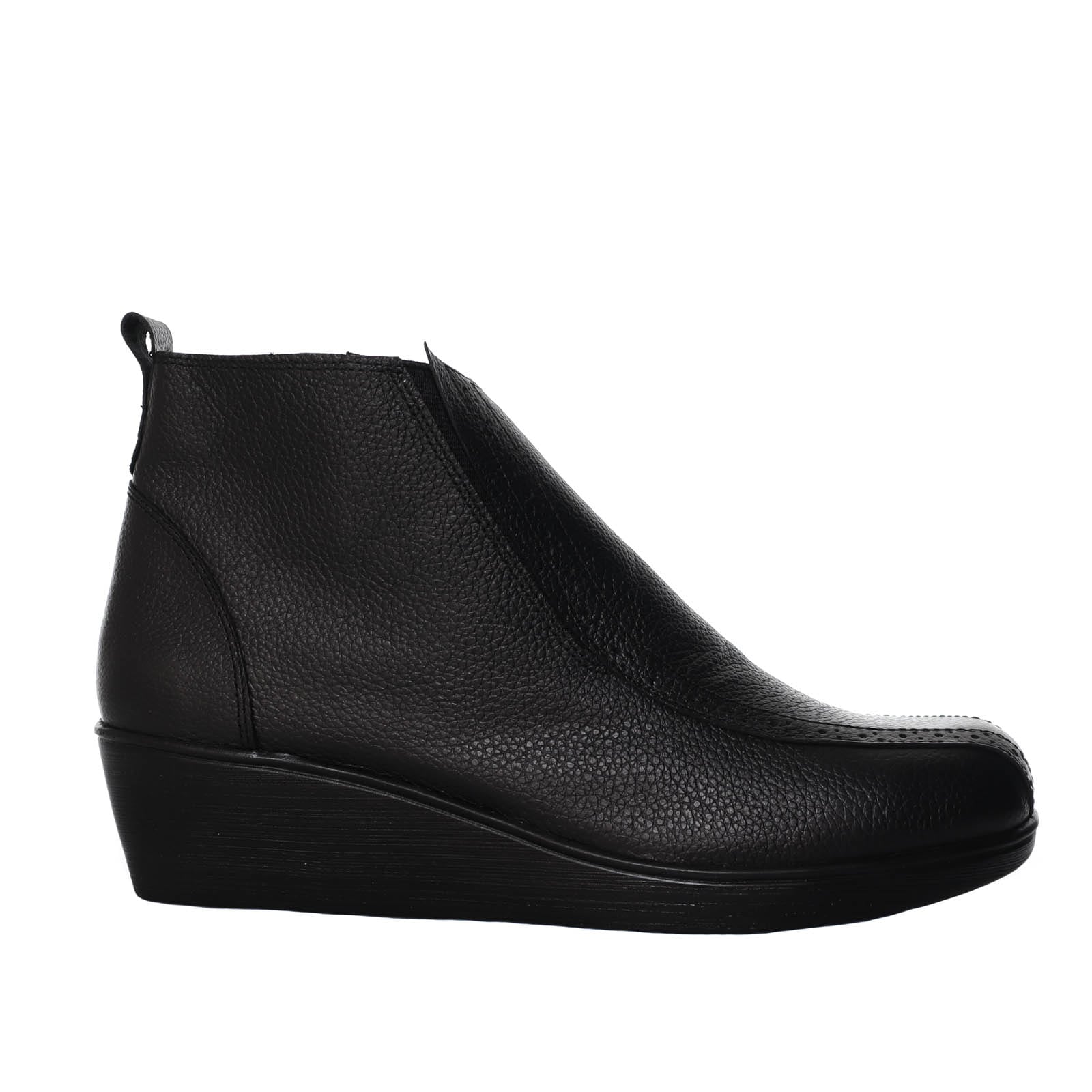 Botin negro cuero para mujer H-ABRIL