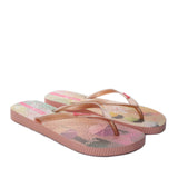 Sandalia plana rosa x oro rosa para mujer VT25483