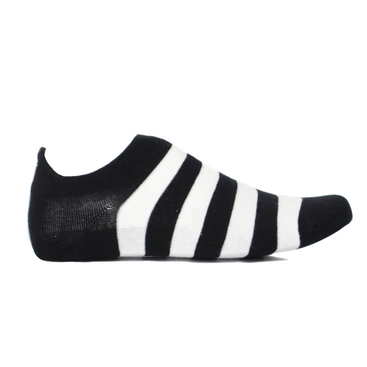 Media tobillera color negro x blanco Ref49