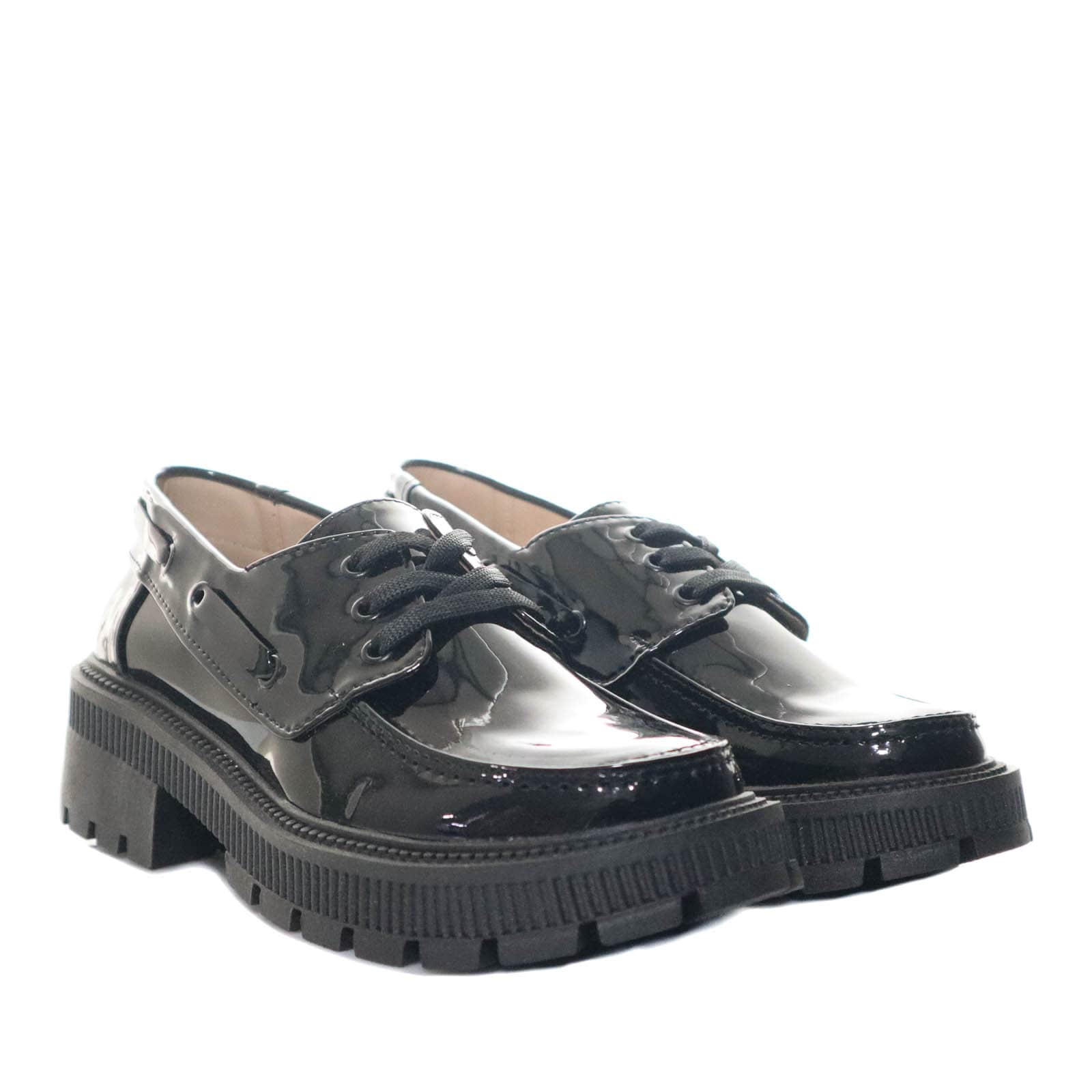 Bolichero negro charol para mujer 430-Z284