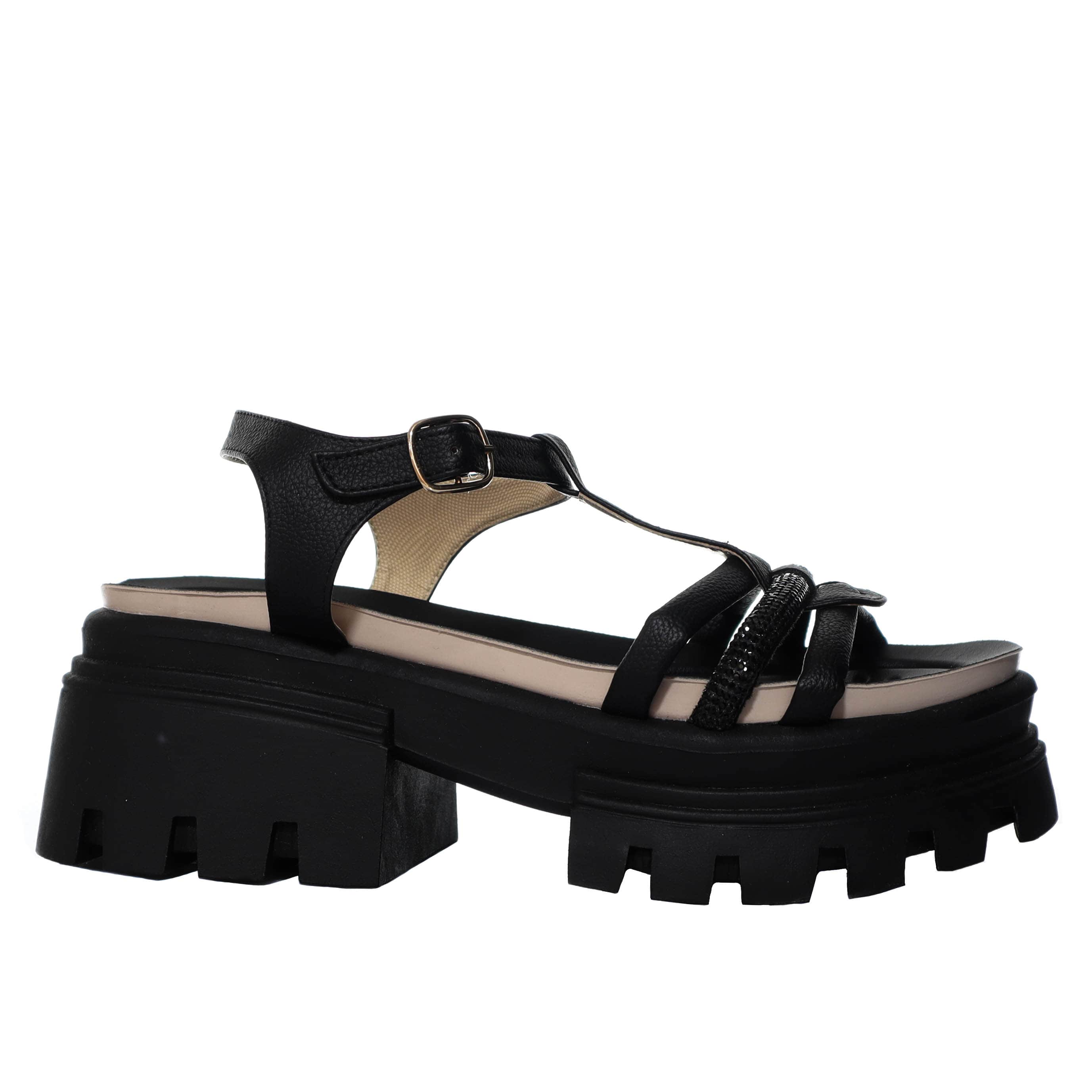 Plataforma baja negro para mujer 015-Z83