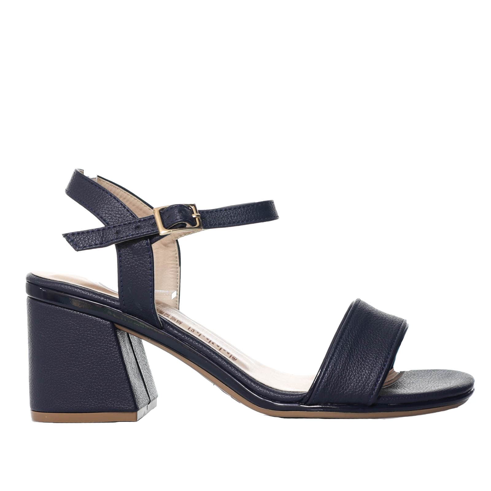 Sandalia tacon azul x charol para mujer 5208-1-Z132