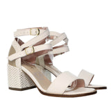 Sandalia tacon talco cuero para mujer H-LAURA