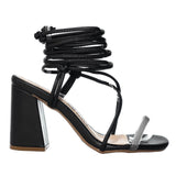 Sandalia tacon negro para mujer J04-Z471