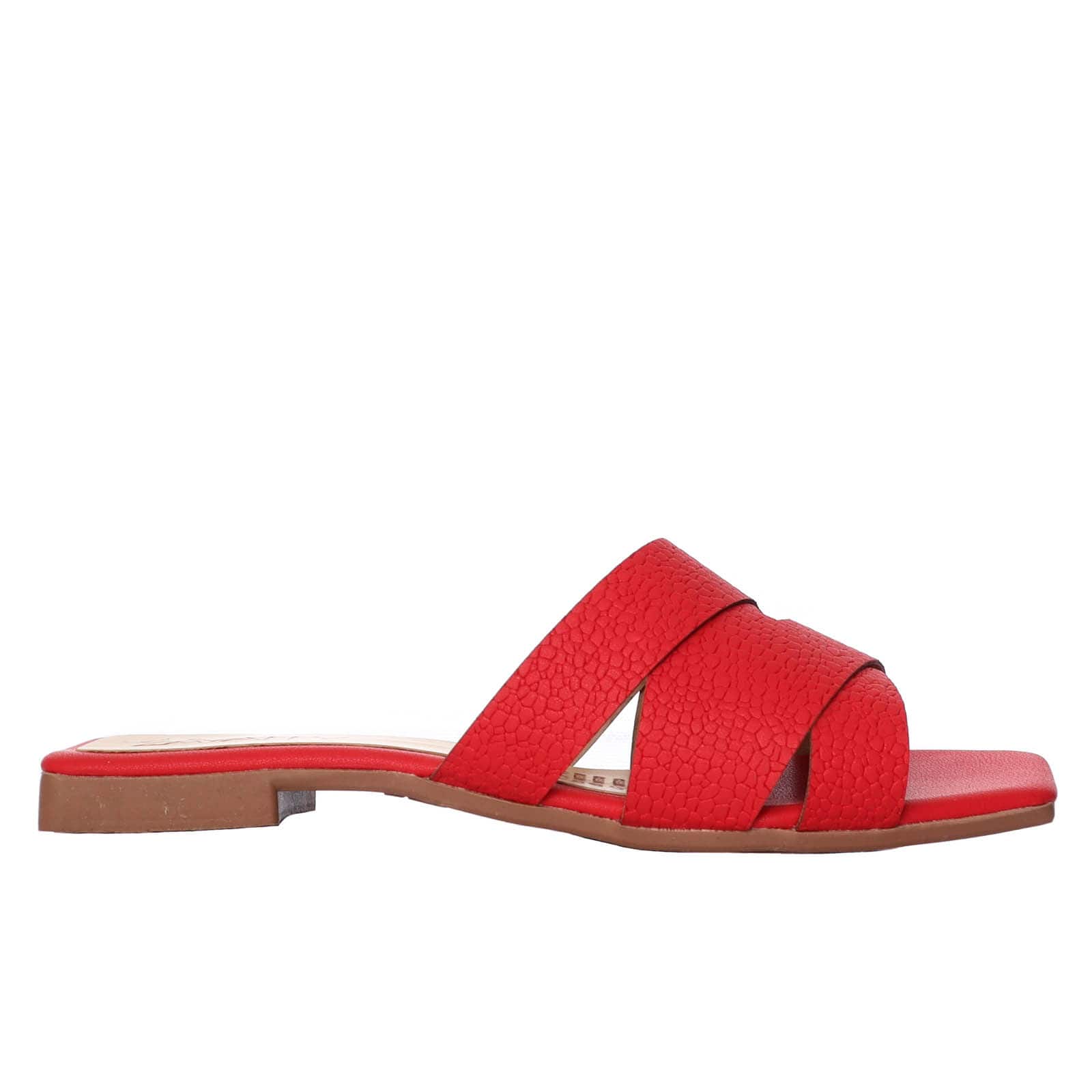 Sandalia plana rojo para mujer P398-Z84