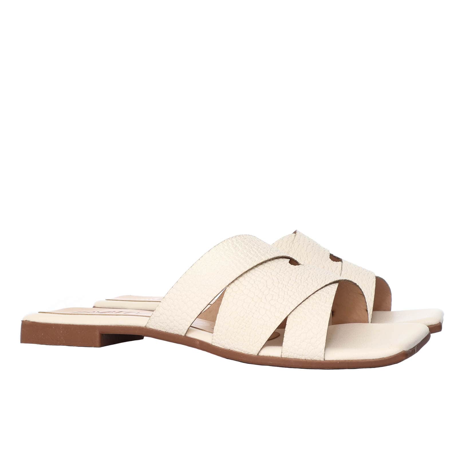 Sandalia plana talco para mujer P398-Z84