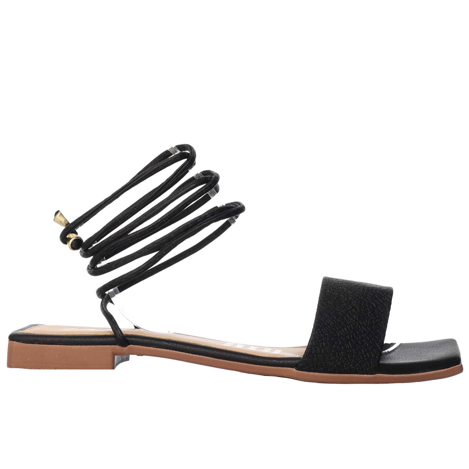 Sandalia plana negro para mujer V660-Z84