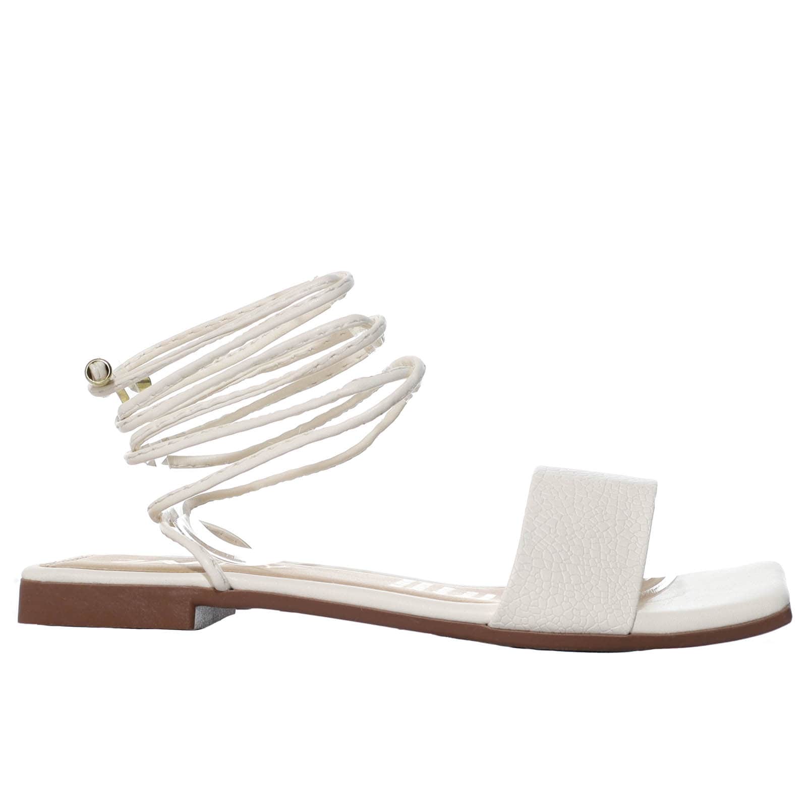 Sandalia plana talco para mujer V660-Z84