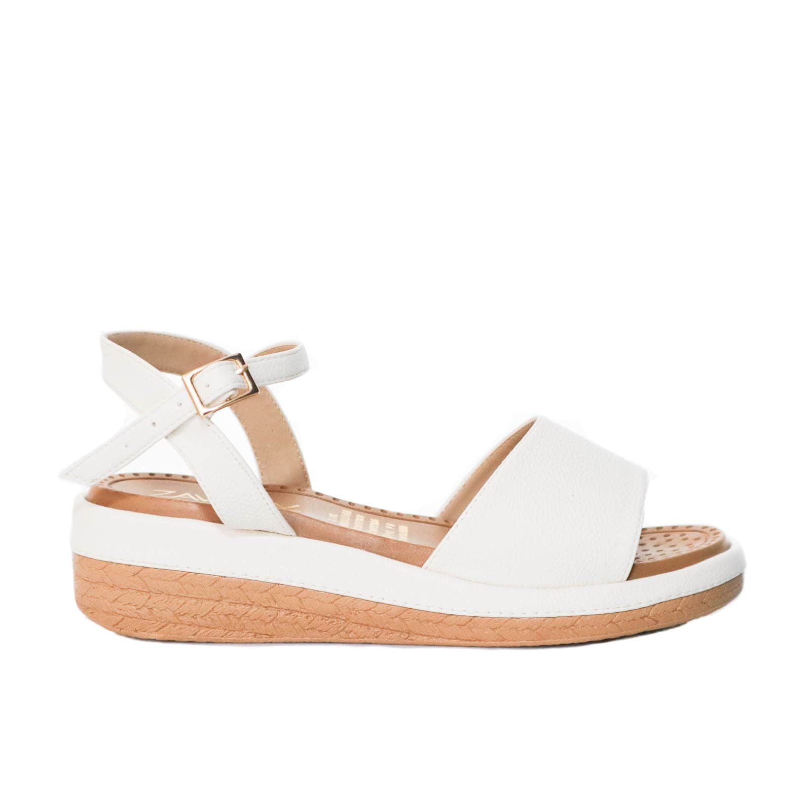 Sandalia plana talco para mujer 137-Z431