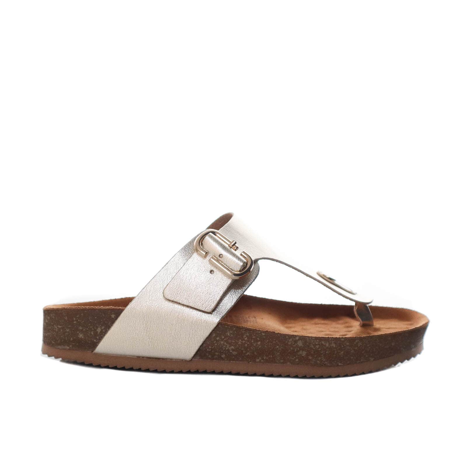 Sandalia plana champaña para mujer 2000-Z620