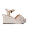 Plataforma alta beige para mujer 2409-Z132
