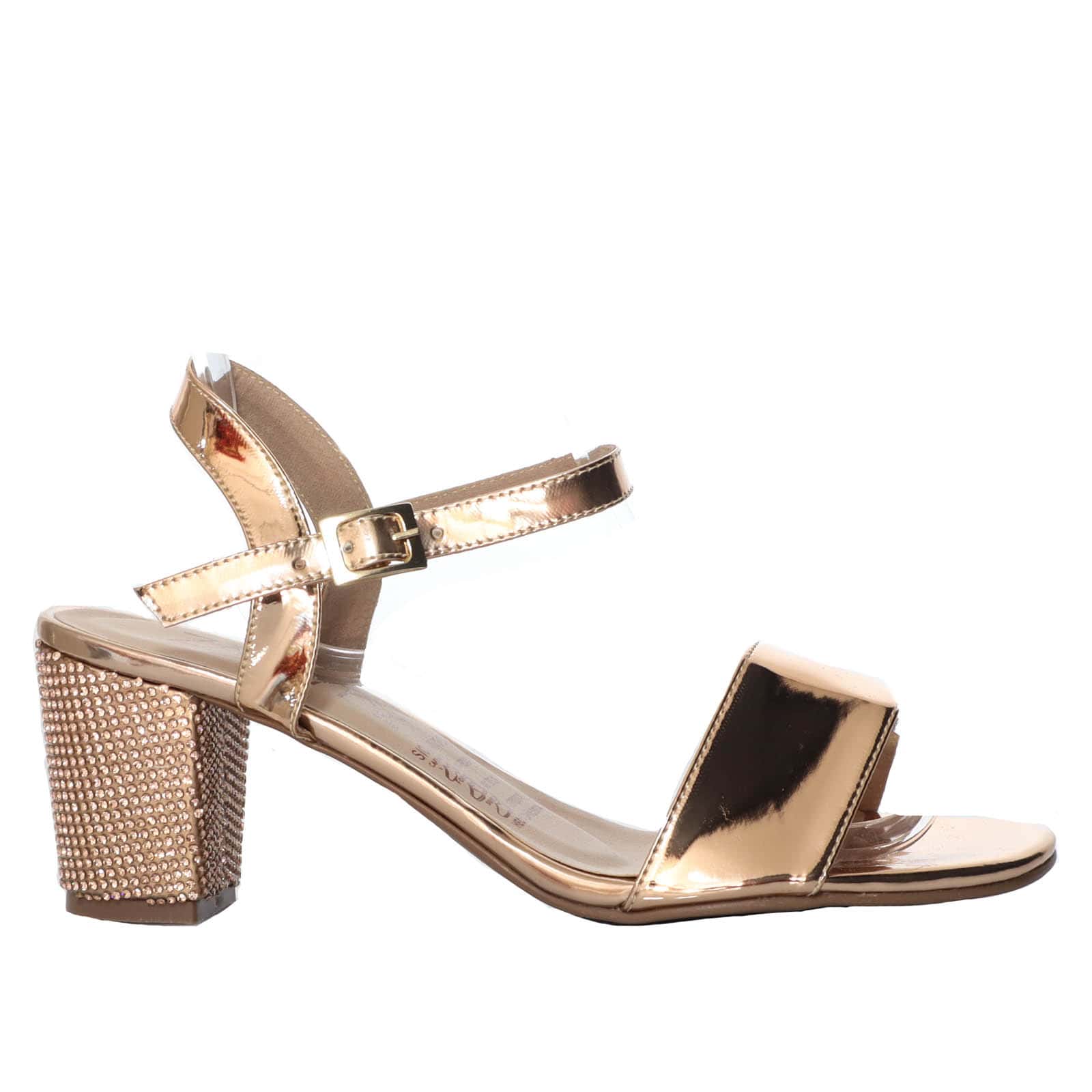 Sandalia tacon oro rosa para mujer 2633-Z148