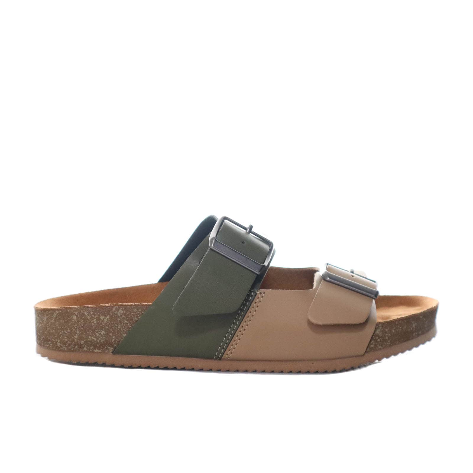 Sandalia plana verde x amareto para mujer 3000-Z620