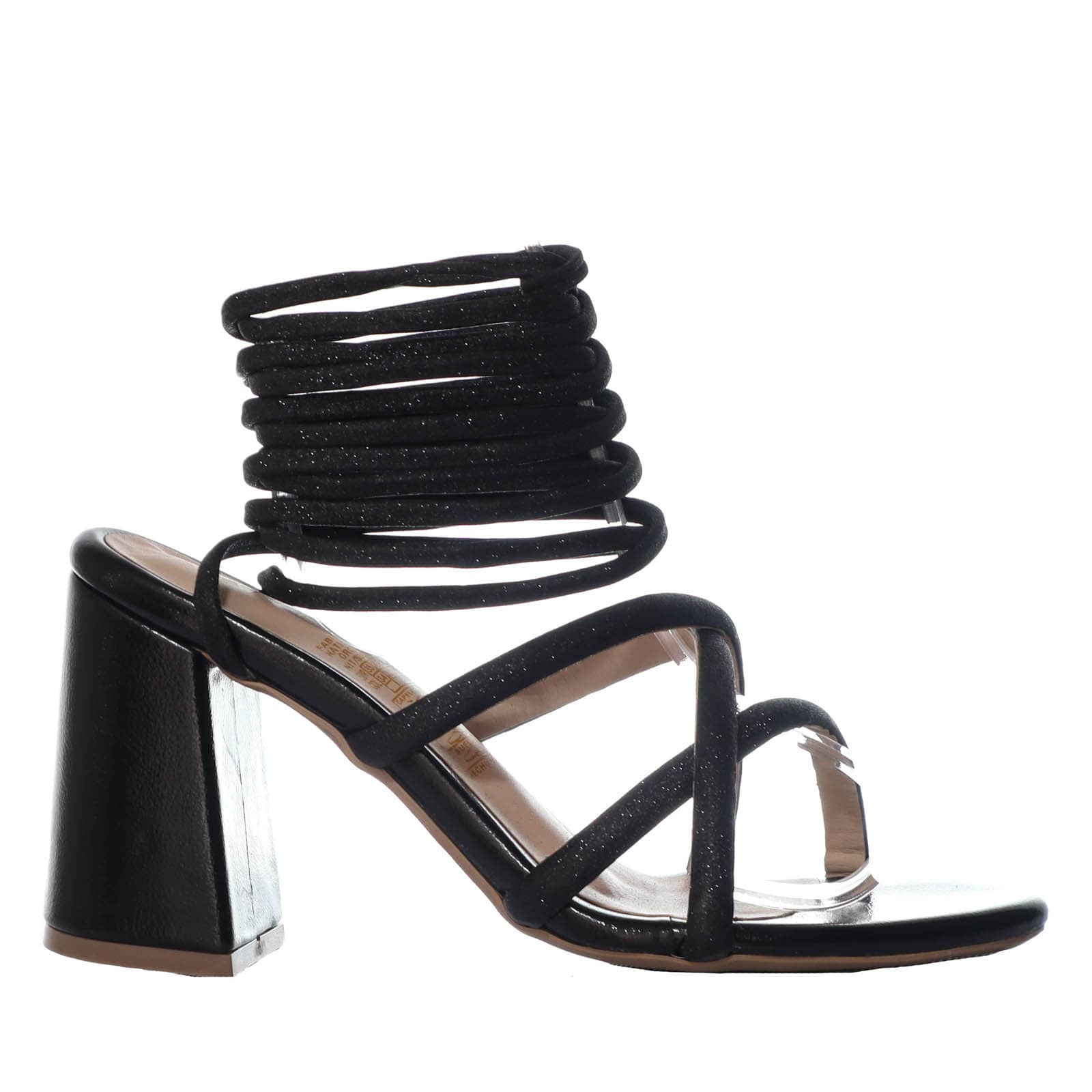 Sandalia tacon negro para mujer 7167-Z611