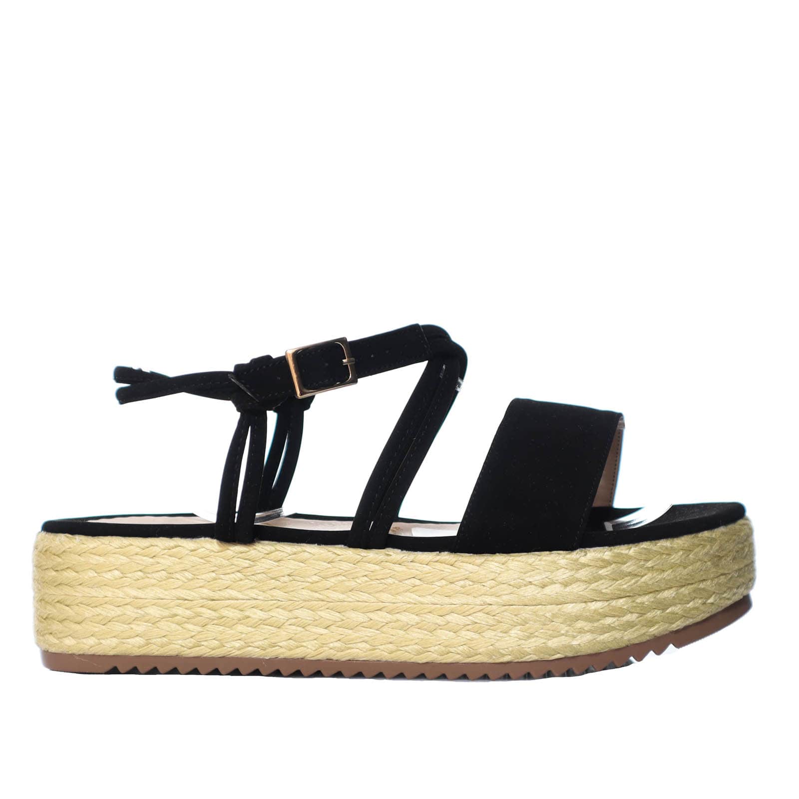 Plataforma baja negro nobuck para mujer L164-Z471