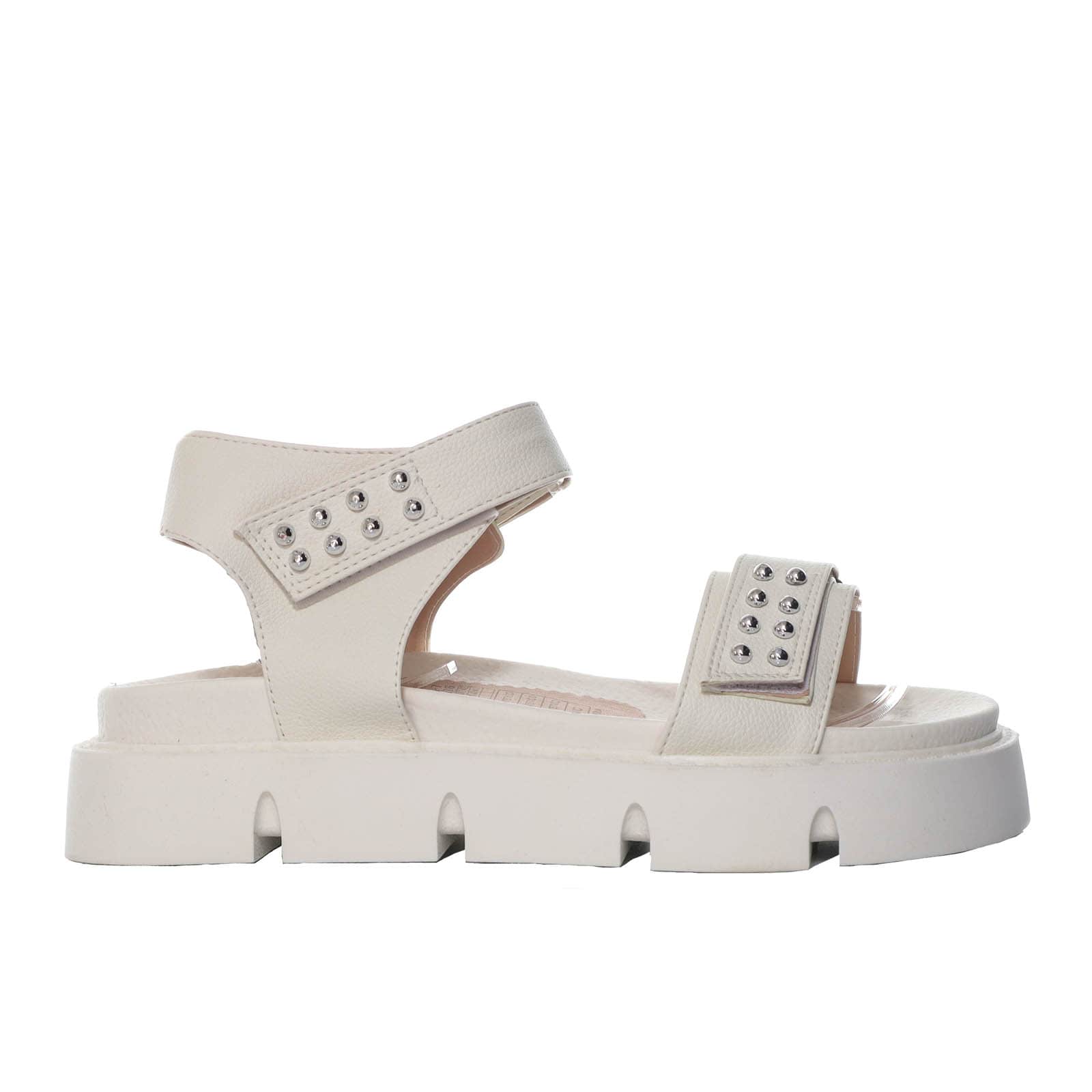 Sandalia plana talco para mujer M20-Z499