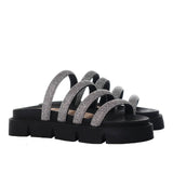 Sandalia plana negro para mujer M24-Z499
