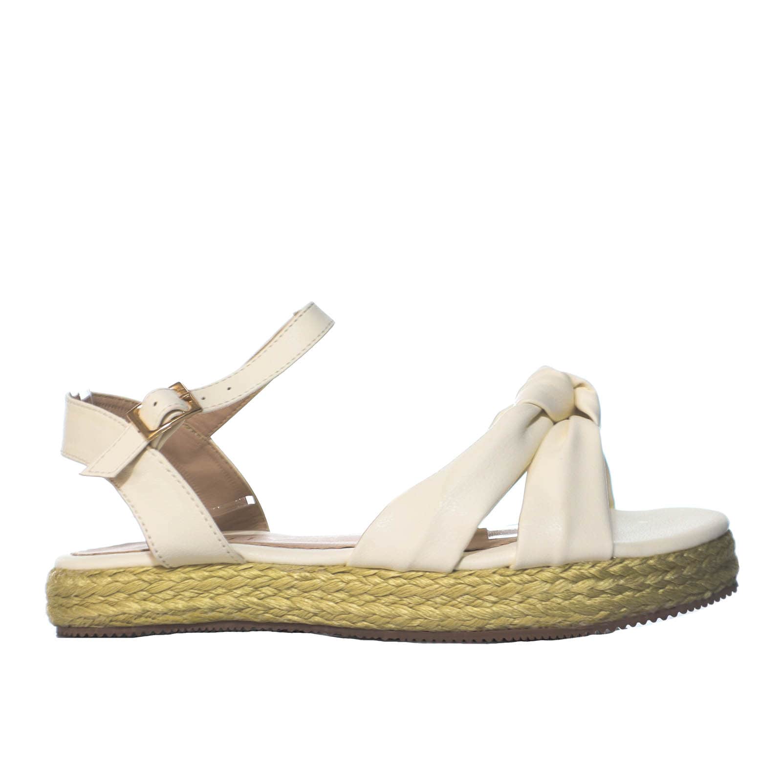 Sandalia plana talco para mujer M62-Z471