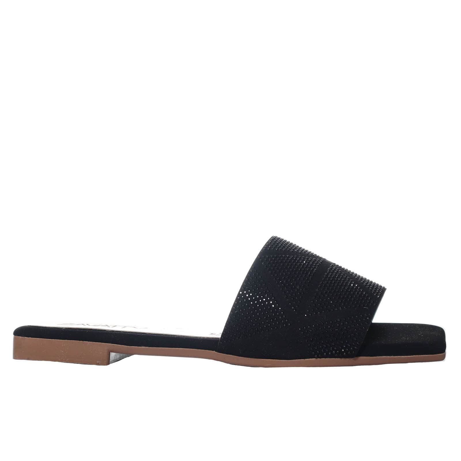 Sandalia plana negro para mujer P419-Z84