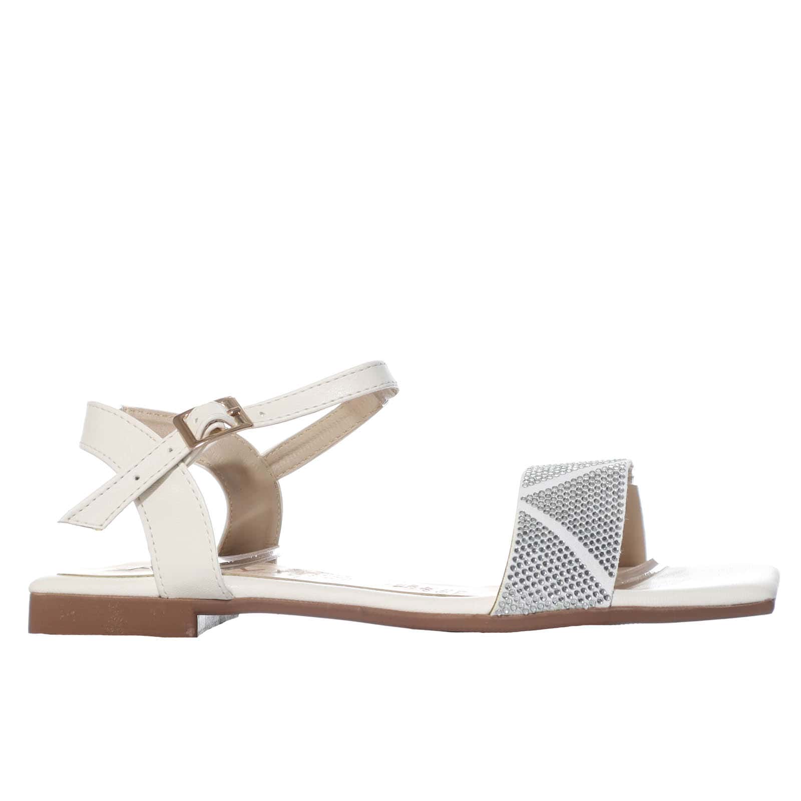 Sandalia plana talco para mujer P424-Z84