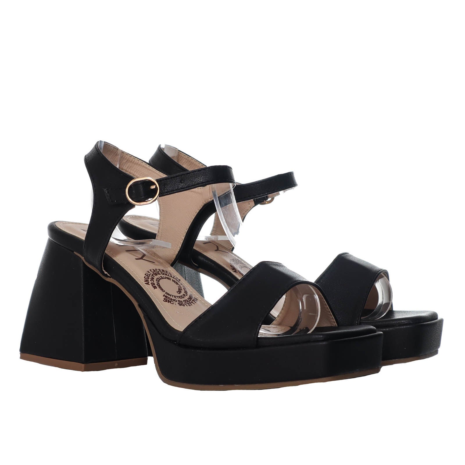 Sandalia tacon negro para mujer R09-Z471