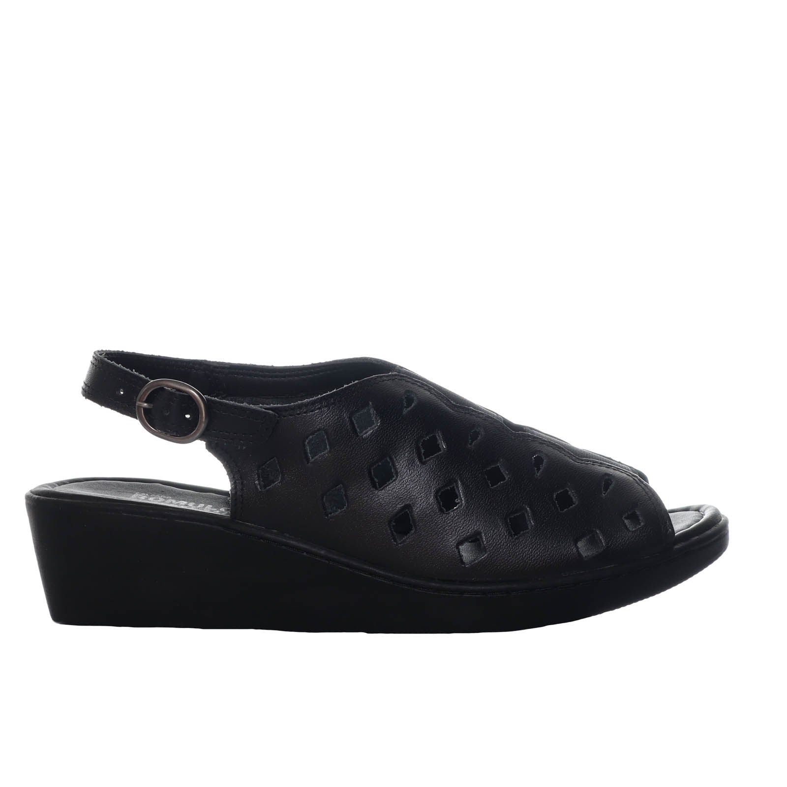 Sandalia plana negro para mujer RO5077