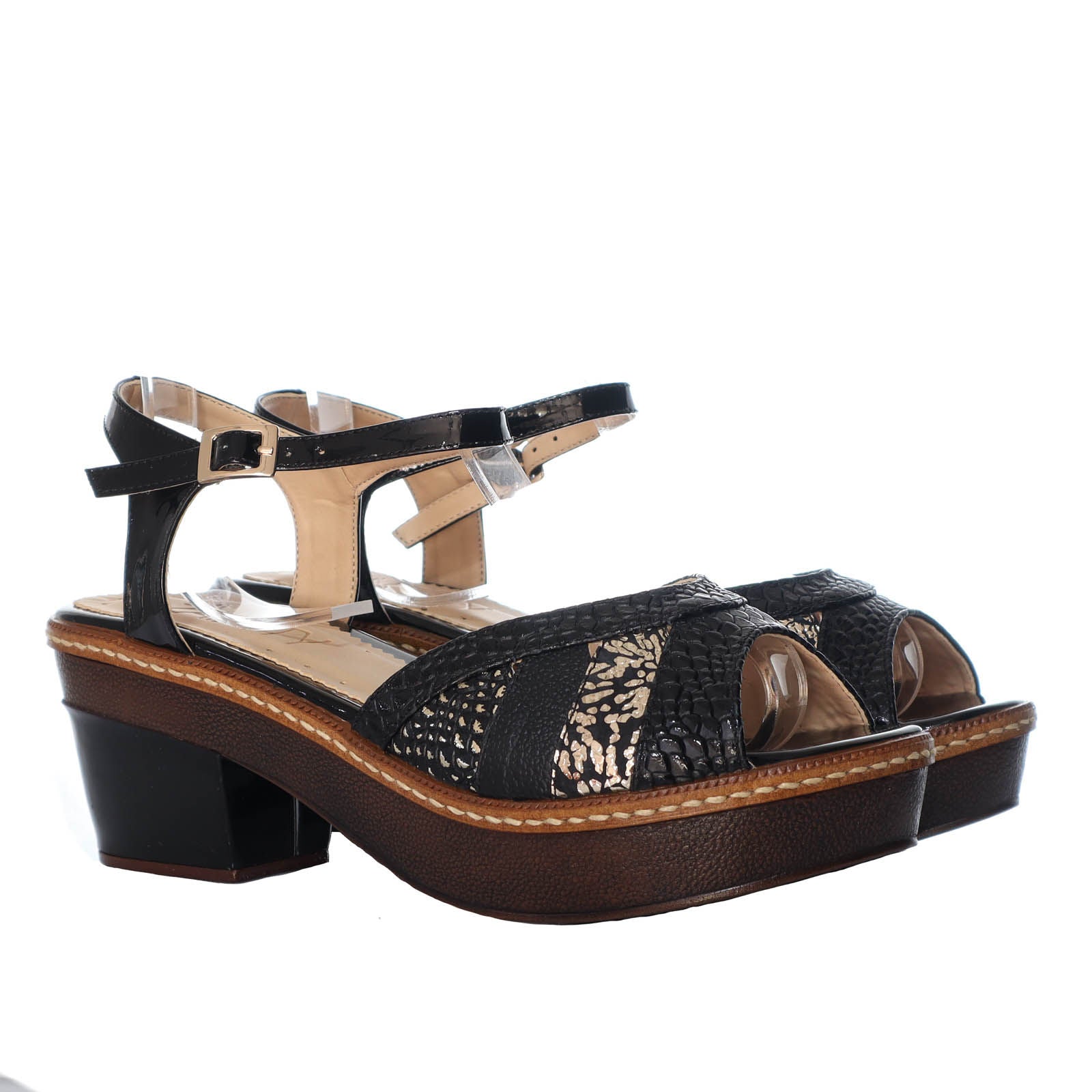 Sleidy negro x charol para mujer S82-Z06