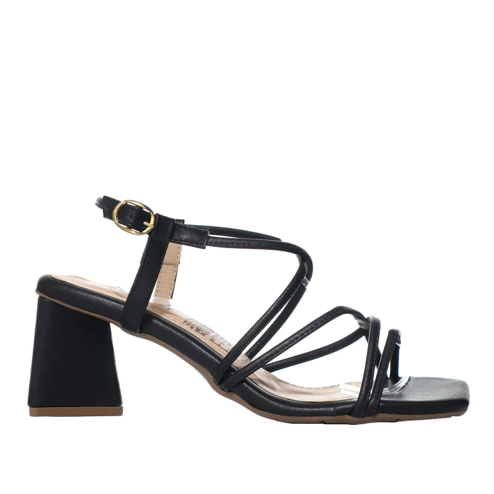 Sandalia tacon negro para mujer T37-Z471