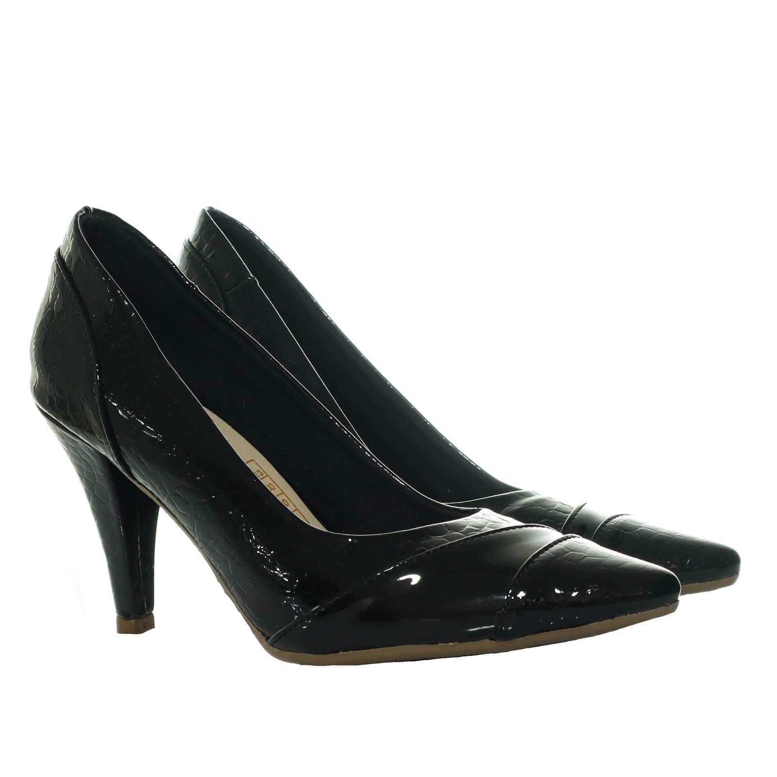 Tacon negro charol para mujer 2307-Z134