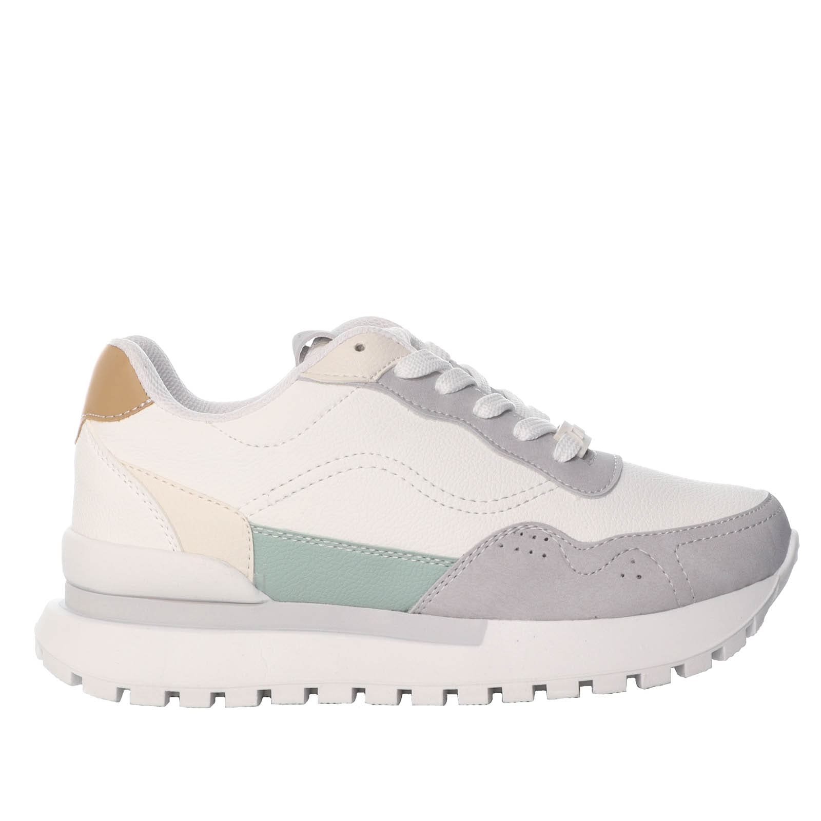 Tenis talcox gris x verde menta para mujer TA947