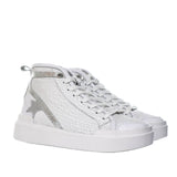 Botin deportivo blanco x plata para mujer TACT928