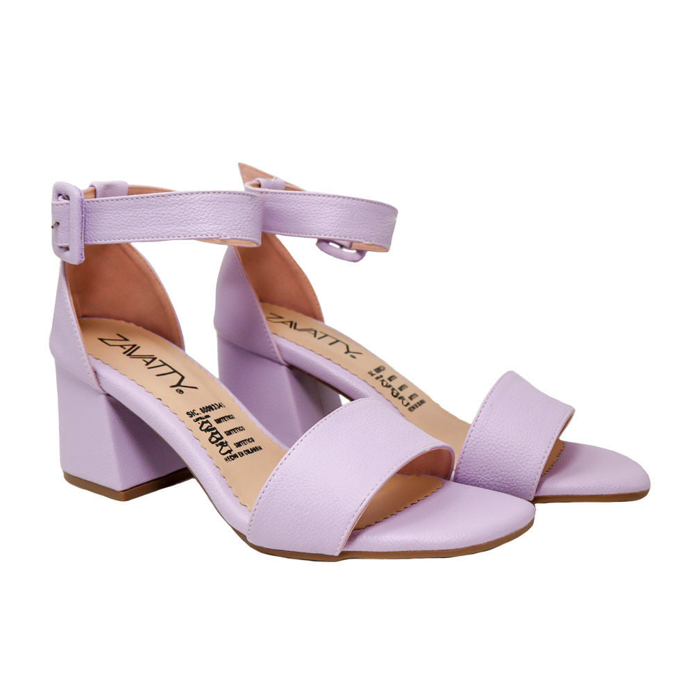 Sandalia tacon lila para mujer 2350-Z148