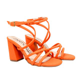Sandalia tacon naranja para mujer 2485-Z148