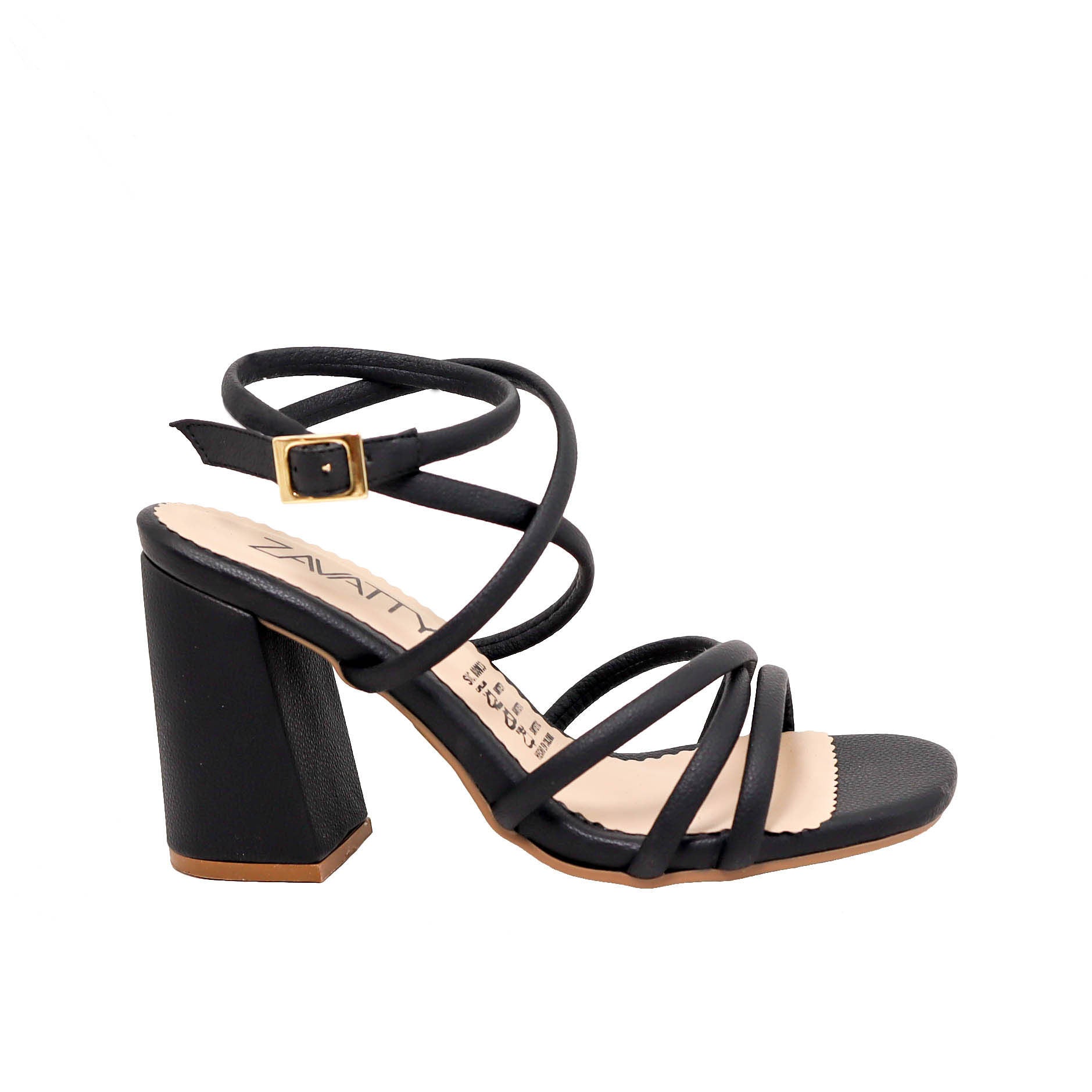 Sandalia tacon negro para mujer 2485-Z148