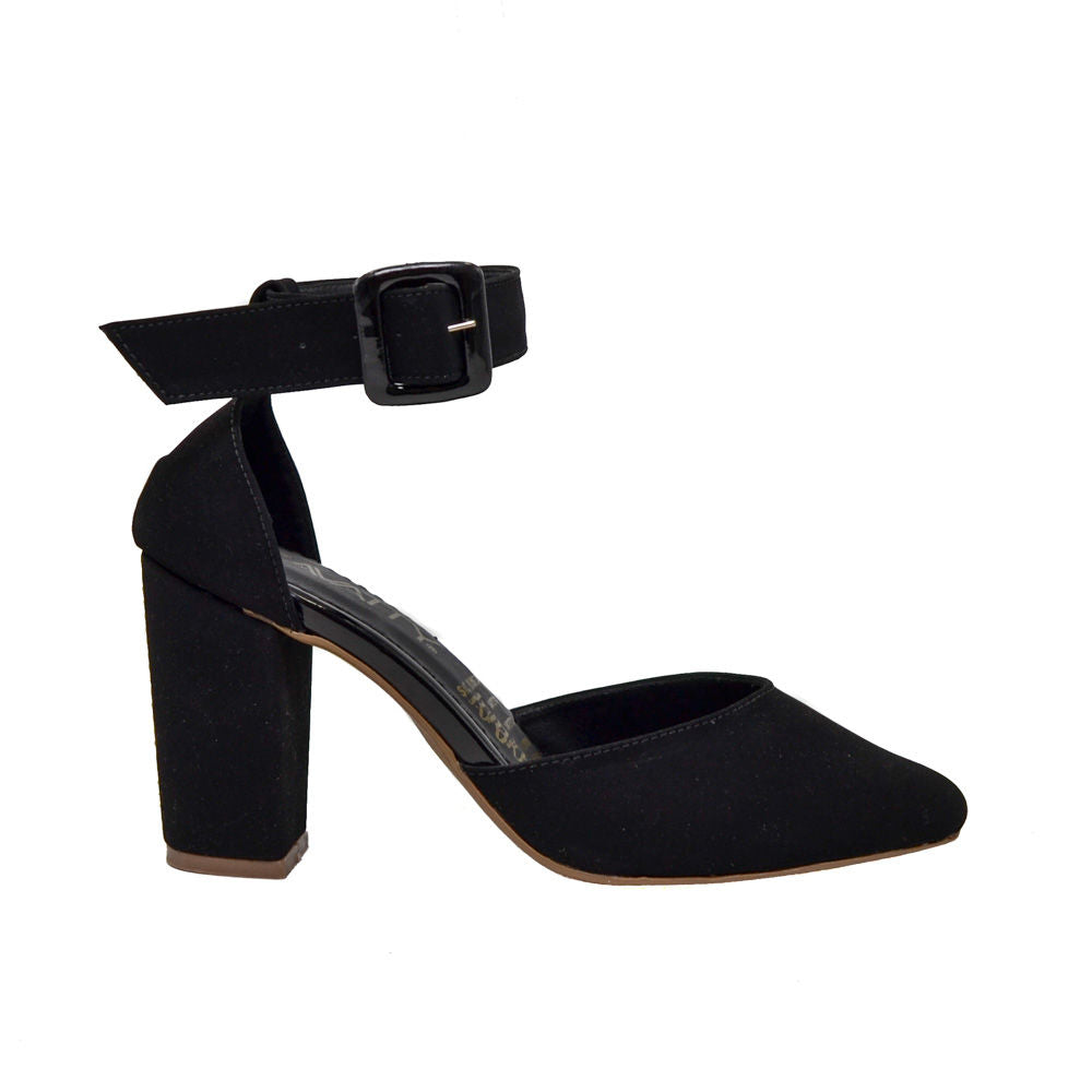 Tacon negro nobuck para mujer 5013-Z148