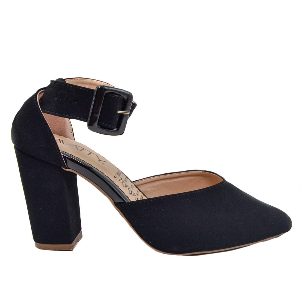 Tacon negro nobuck para mujer 5013-Z148